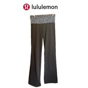 Lululemon Athletica Black Blue Band Boot Cut Flare Pants Size 8Tall